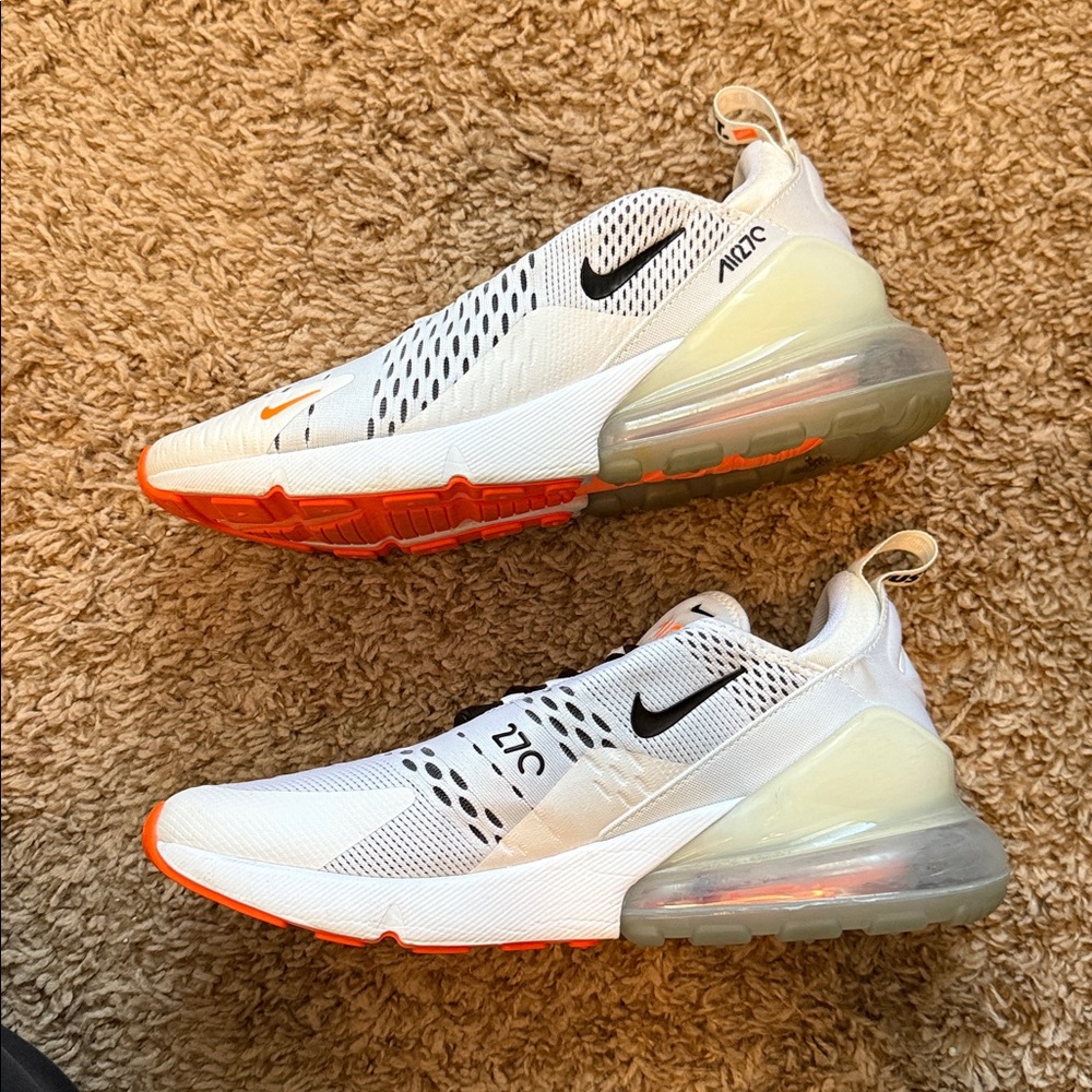Nike Air Max 270 White with Orange Highlights